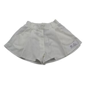 Stylewise Shorts Womens XS White High Rise Wide Leg Pleated Mini Casual Bottoms